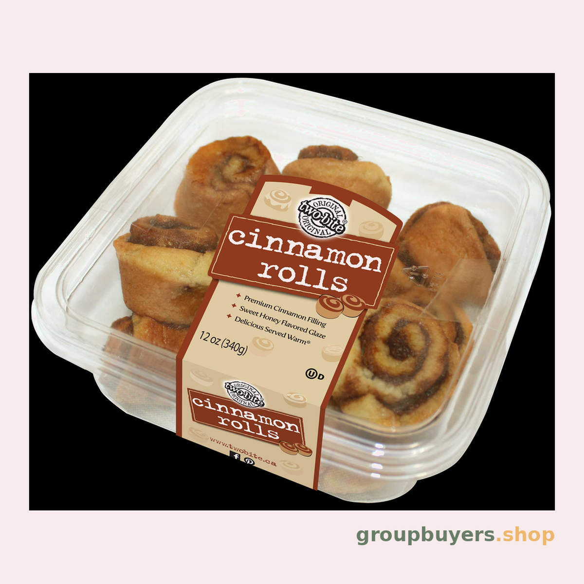TWO BITE CINNAMON ROLLS 24 X 12OZ
