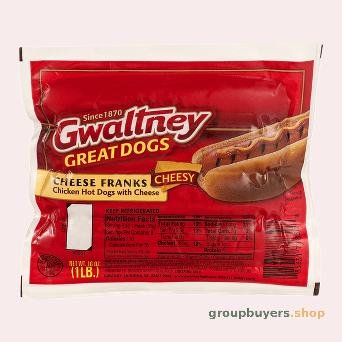 Gwaltney Franks w/cheese