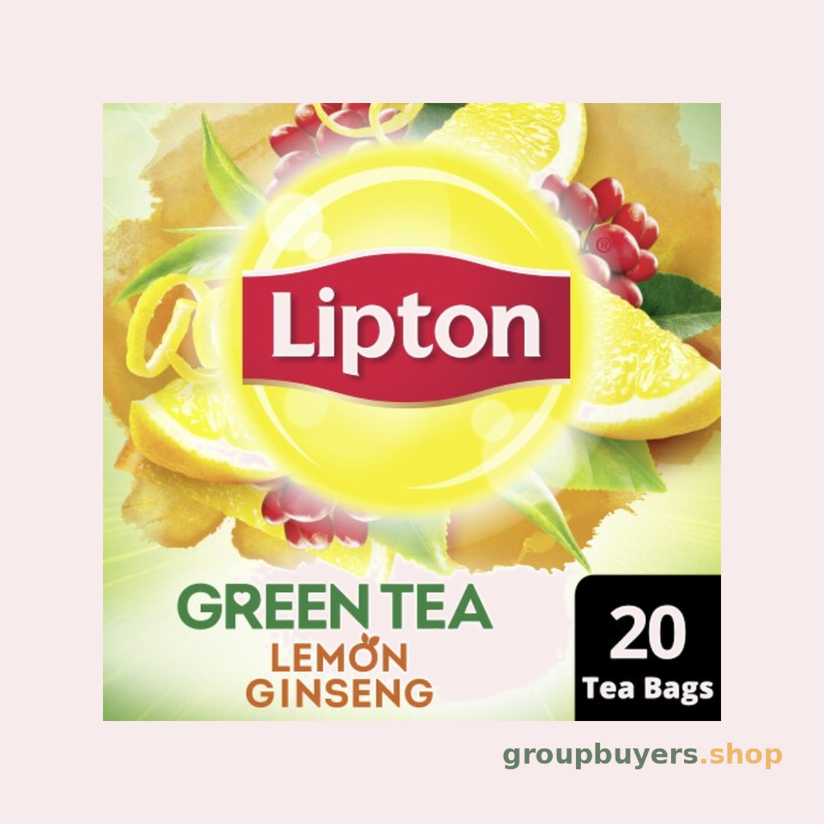LIPTON GREEN LEMON GINSENG 6/20 CT