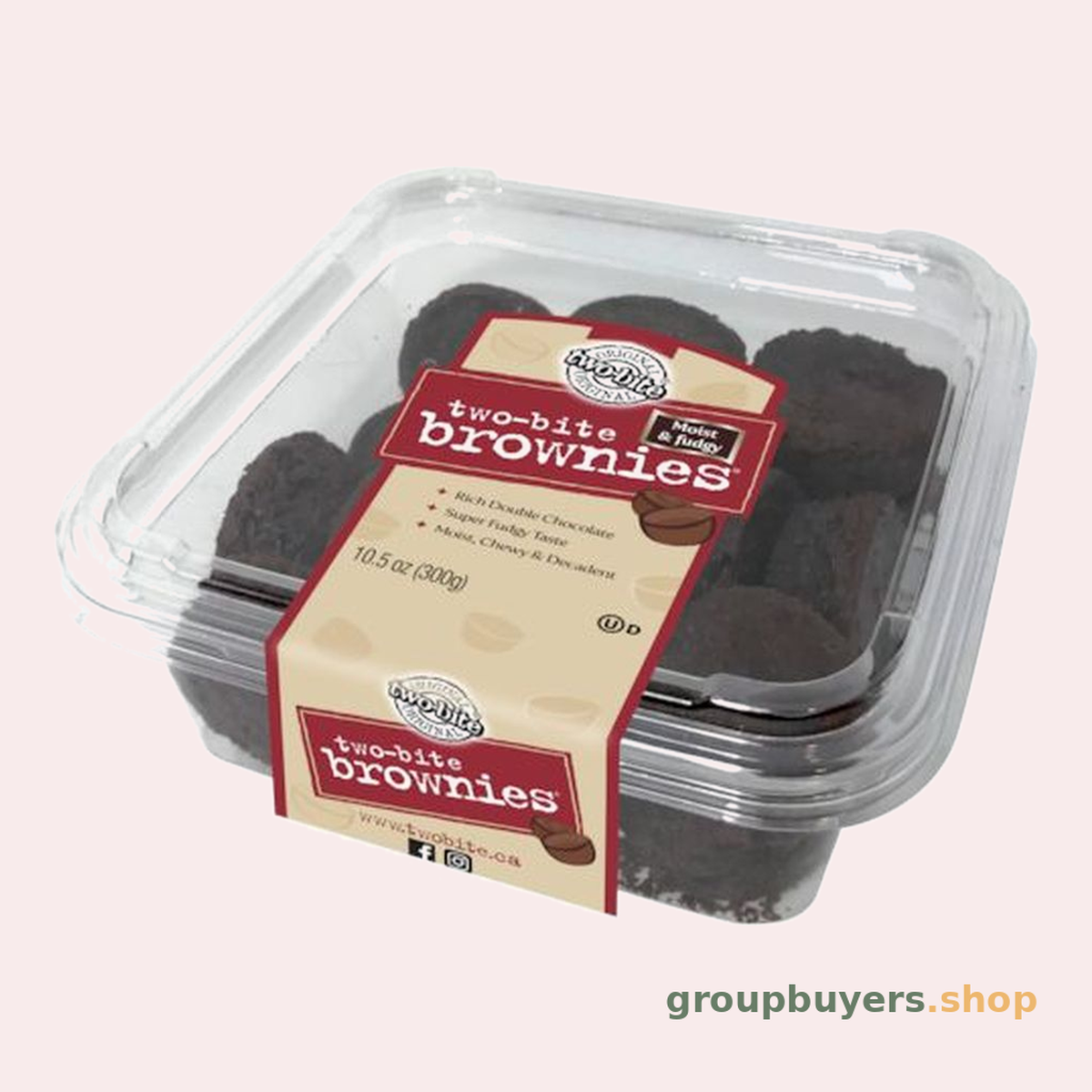 TWO BITE DARK CHOC BROWNIE 24X10.5OZ